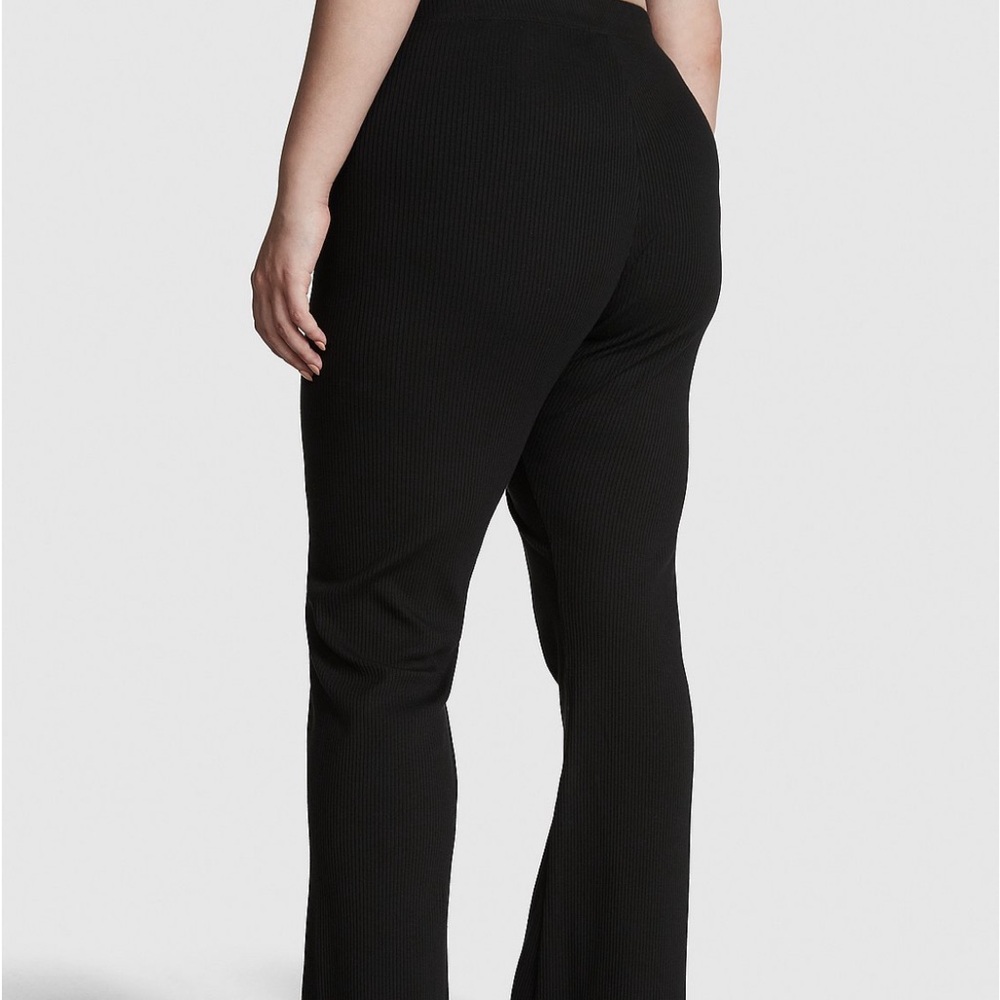 PINK 🖤Stretch Cotton Ribbed Flare Leggings BNWT